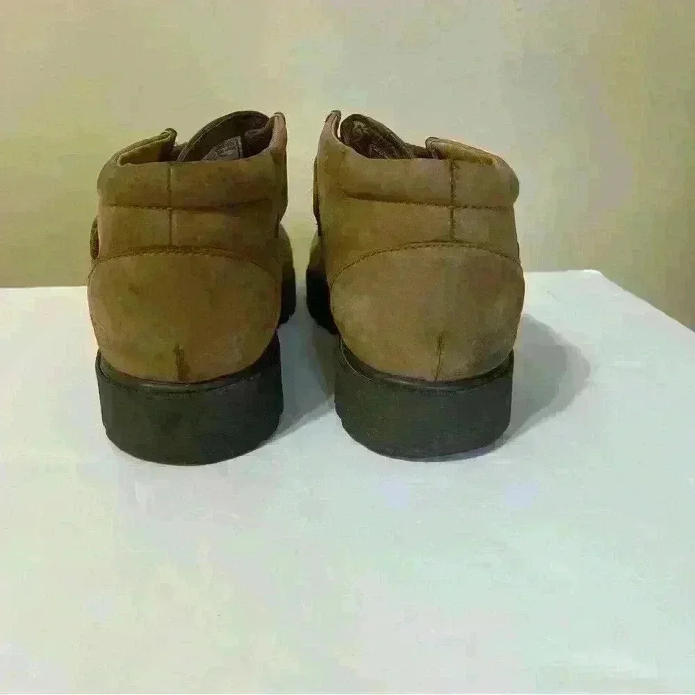 Skechers Mens Regulators Takeover Strap Loafers Wheat Tan Leather Size 10.5
